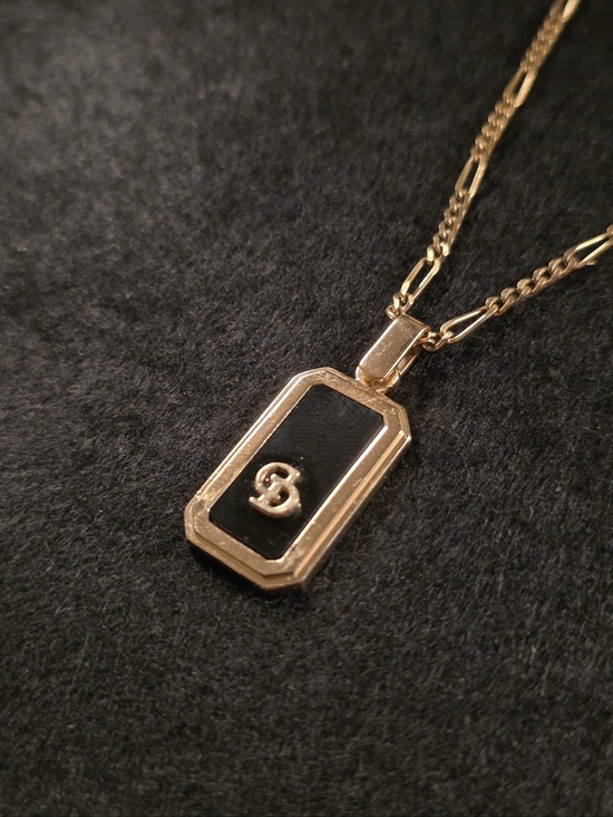Dior Jewelry - Christian Dior Black Enamel Dog Tag Necklace 1990s